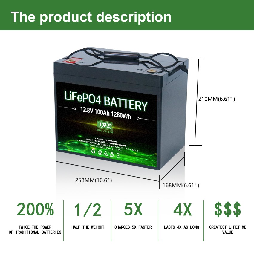 Golf cart 12V 120Ah LiFePo4 Battery